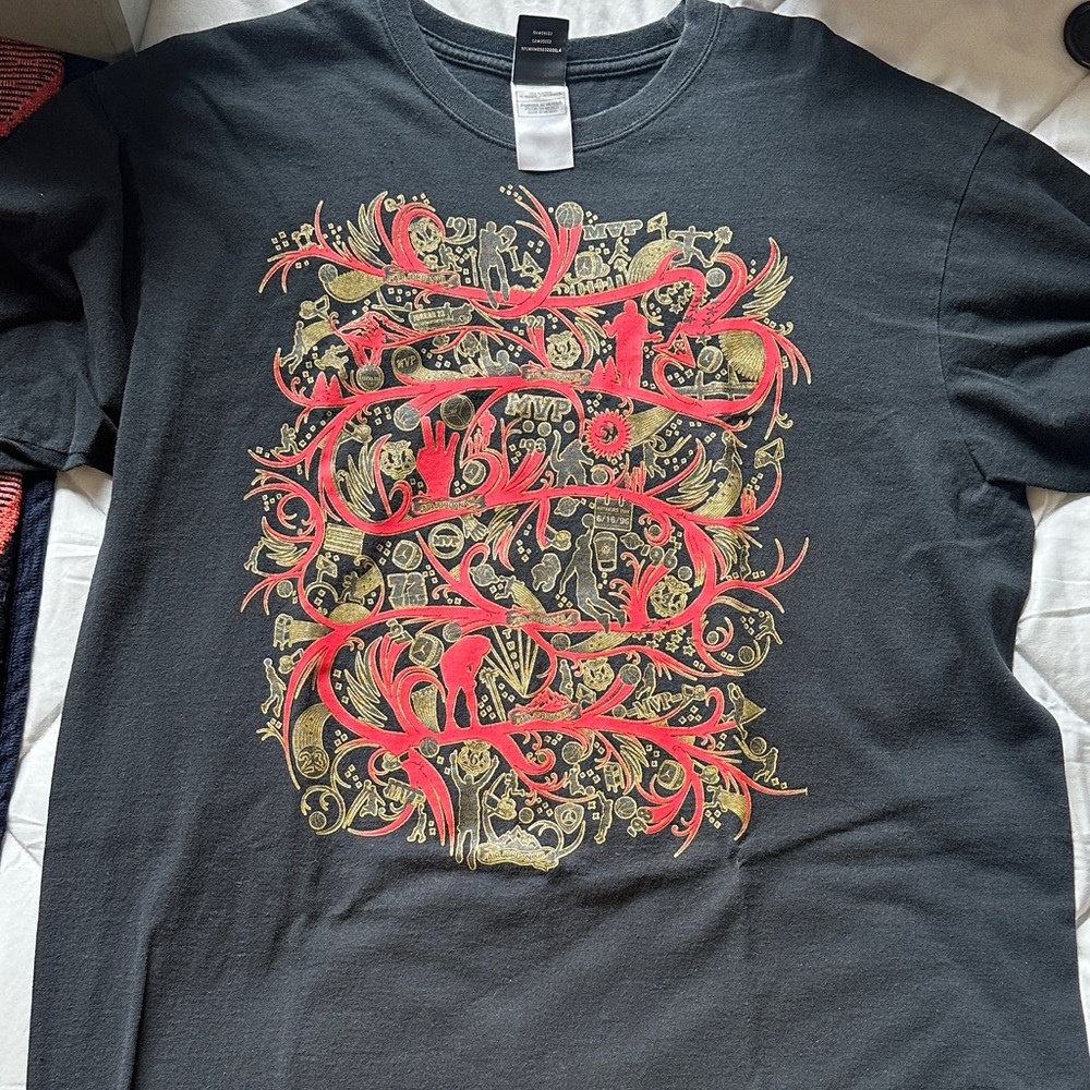 Jordan Black Tee with Red and Gold